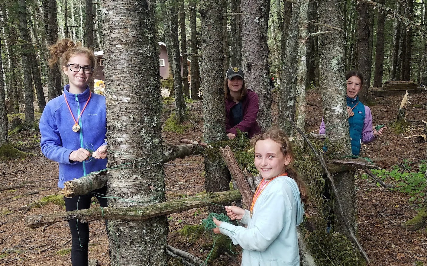 Children playing in nature.